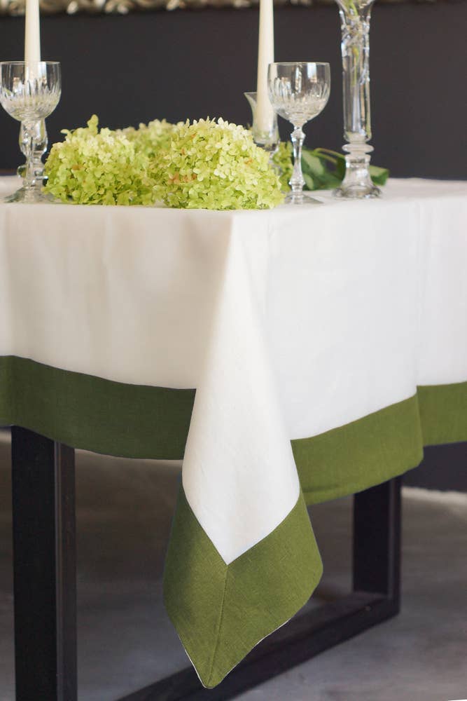 Liem Home - Wholesale Tablecloth - Custom tablecloth with border. Linen tablecloth with edging.4
