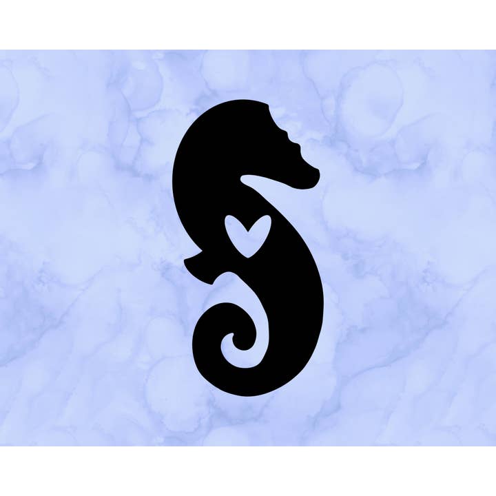 Autocollant cœur hippocampe (2") pour la vente par Sticking with You