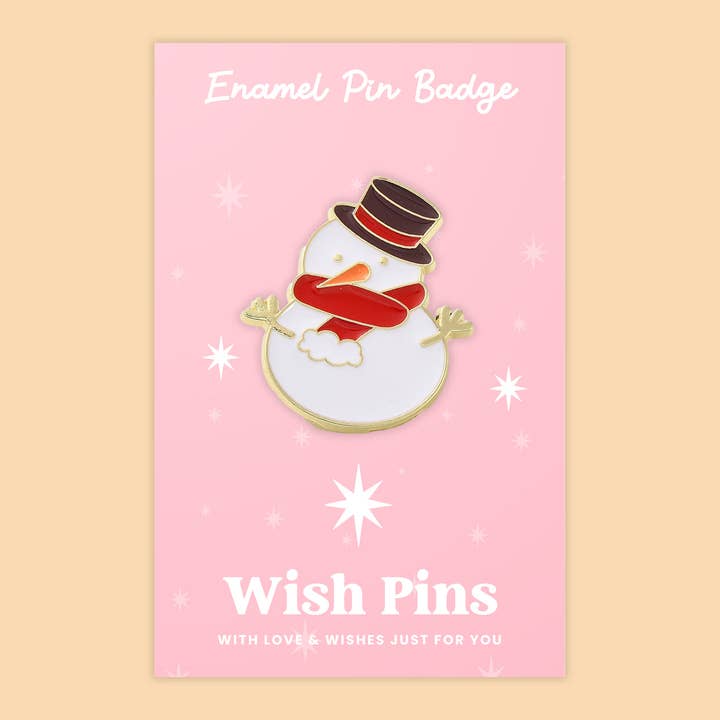 Snowman - Wish Pins - Enamel Pin Badge (EWP022) for wholesale by WishStrings