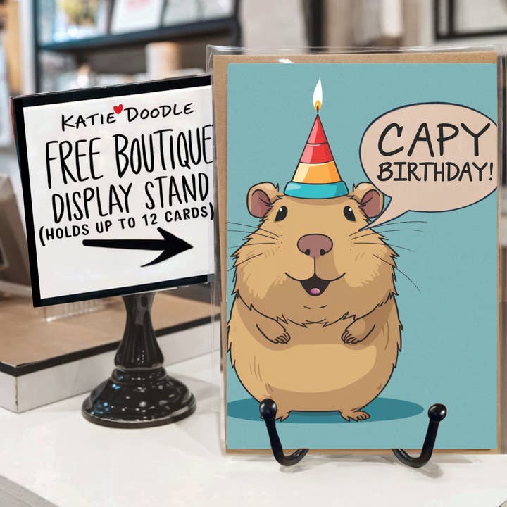 Kinder-Kapibara-Geburtstagskarten und Geschenke (innen leer) für den Großhandel von Katie Doodle | Boutique Greeting Cards & Birthday Gifts