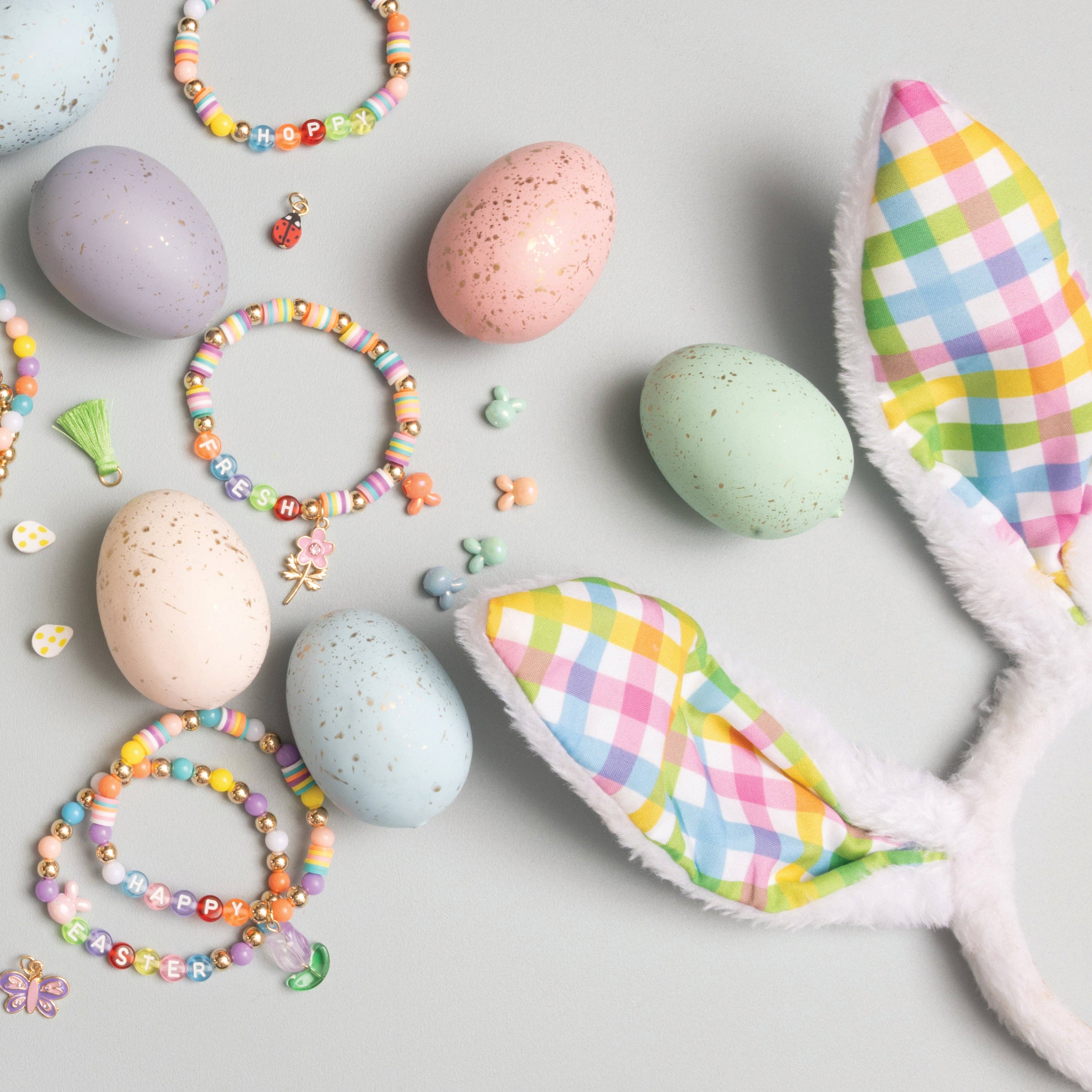 Jewelry Made by Me - Wholesale DIY Jewelry - Kids - Easter Egg Spring Brights Multicolor Letter Bead Kit4