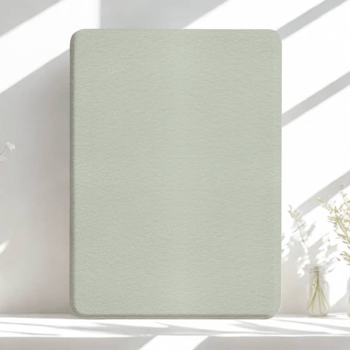 Sage Green Kindle Case | Built in Hand Strap & Back Magnets for wholesale by StickieTech
