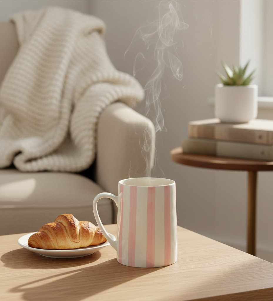 High crafty - Wholesale Coffee Mug - Pink Stripey Mug – Ceramic Cup for Tea & Coffee Lovers4