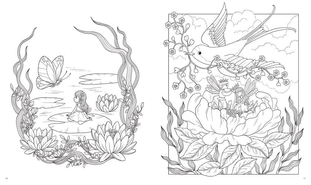 Gibbs Smith - Vente Livre de coloriage et d'activités pour adultes - Mondes de contes de fées4