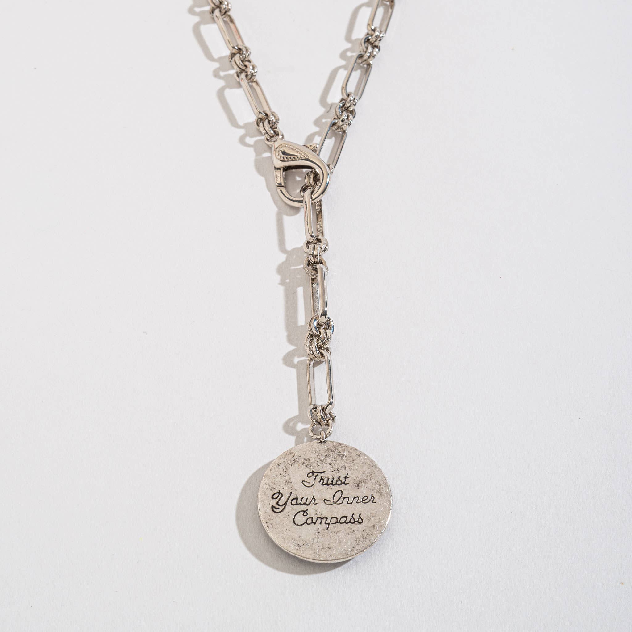 Elsie & Zoey – wholesale Hänge-/berlockhalsband – Y-halsband Halsband Aurora 24" Kompass Strand Smycken - Rea10