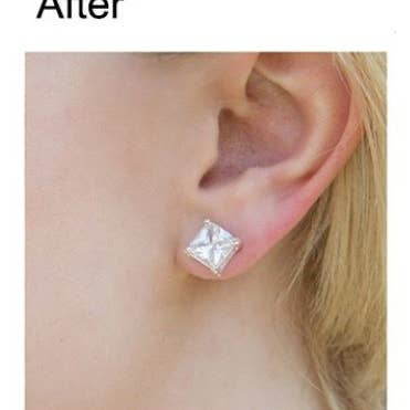 Aim Eternal - Wholesale Stud/Post Earrings - Gold "Love" Script Engraved Heart Earring Back Lifter Stabilizer Supply | Z-3582