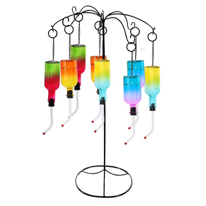 Alpine Corporation - Wholesale Bird Feeder - Alpine Corporation Ombre Glass Hummingbird Feeder