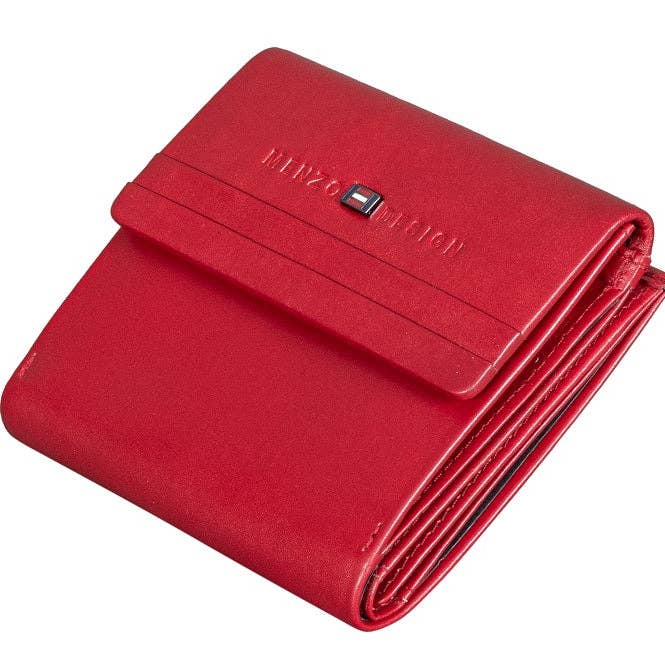 Menzo 7002 petit portefeuille rouge / cuir nappa pour la vente par Menzo