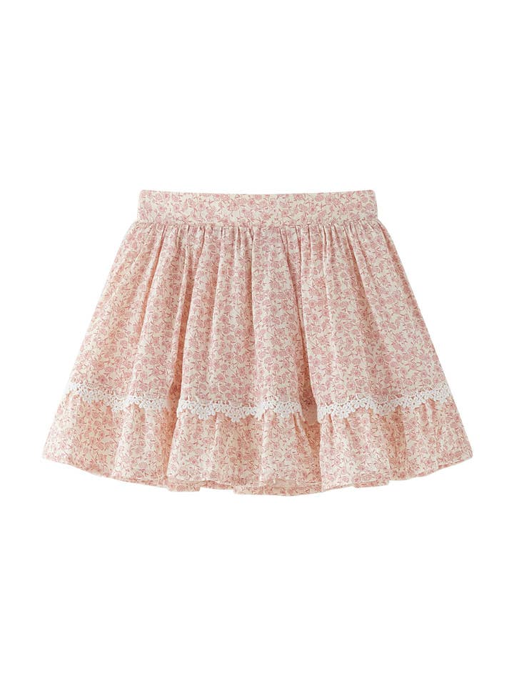Girls skirt 3-9Y pink print with ruffle JGV96736
for wholesale by Newness Kids