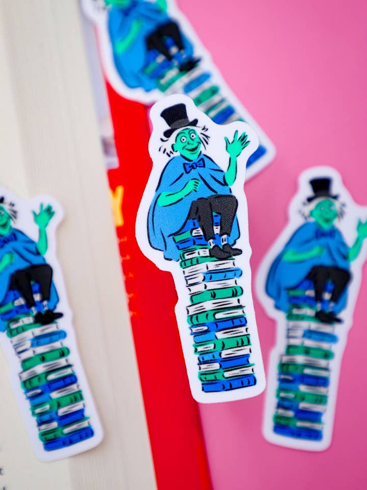 Happy Haunts Bookstack Sticker for wholesale by Furever Booked