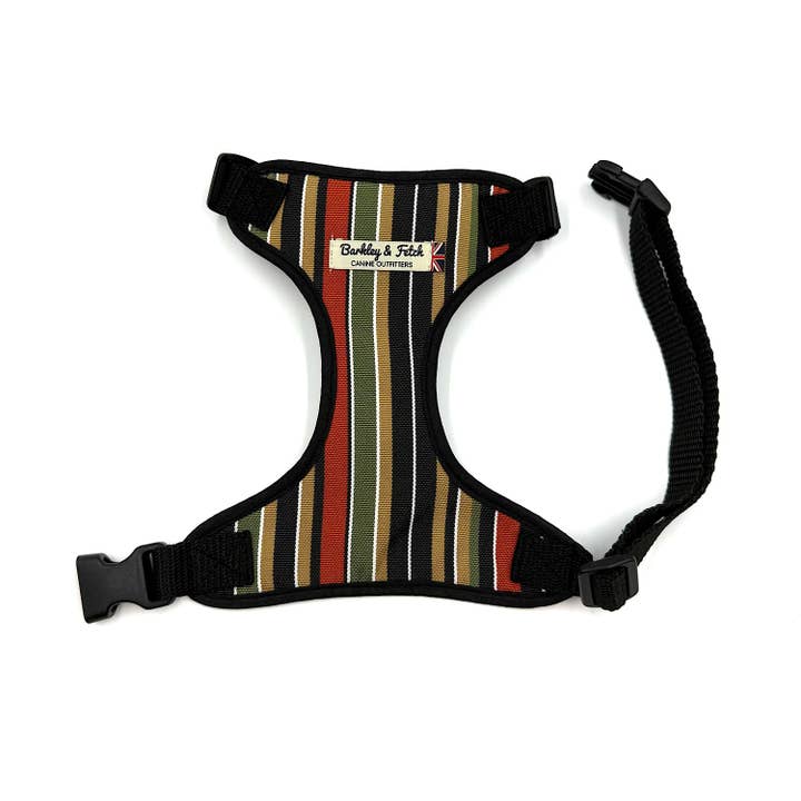 Roman Stripe Soft Dog Harness for wholesale by Barkley and Fetch