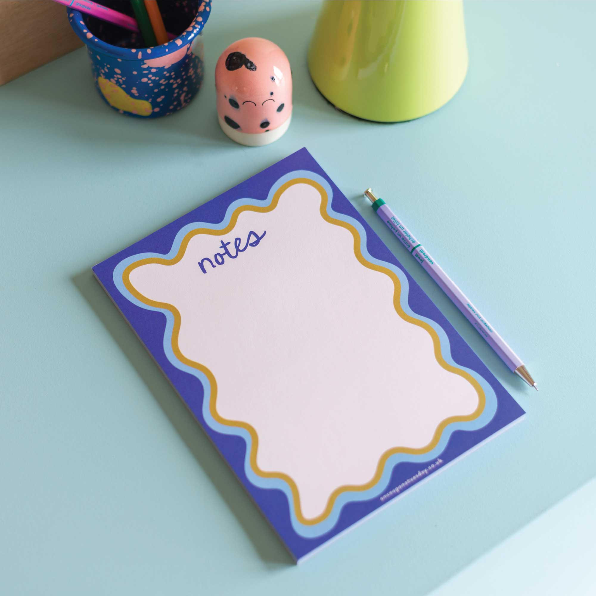 Good Tuesday (Once Upon a Tuesday) - Wholesale Notepad - Blue Wavy A5 Notepad4