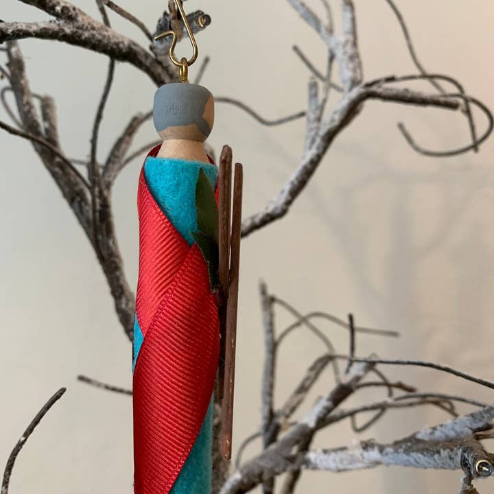 Our Saint Family - Wholesale Ornament - St. Andrew the Apostle Wooden Doll Ornament3