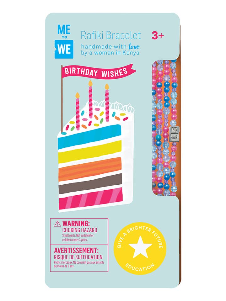 Pulseira Rafiki Feliz Aniversário - Bolo por atacado de ME to WE
