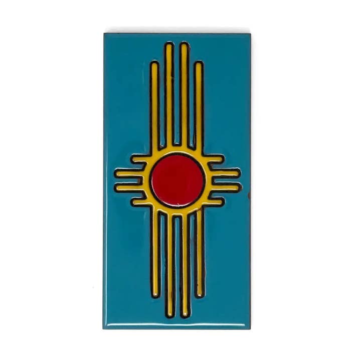 Zia End Cap Tile - Sand, Turquoise or Yellow (1088) for wholesale by Earthtones Tile