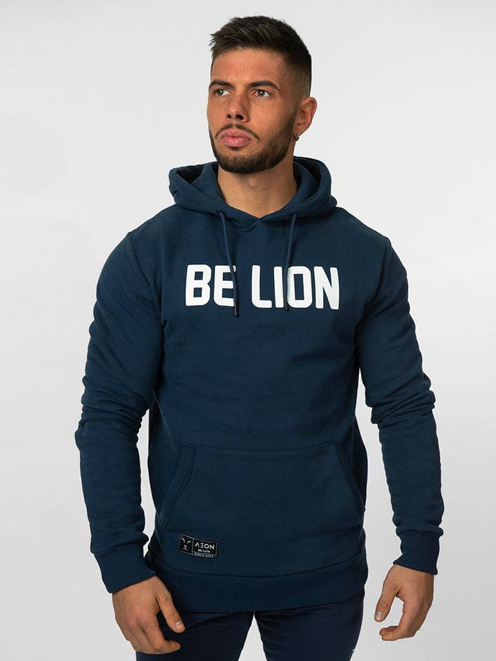 Be Lion hoodie - Navy blue for wholesale by Aeon