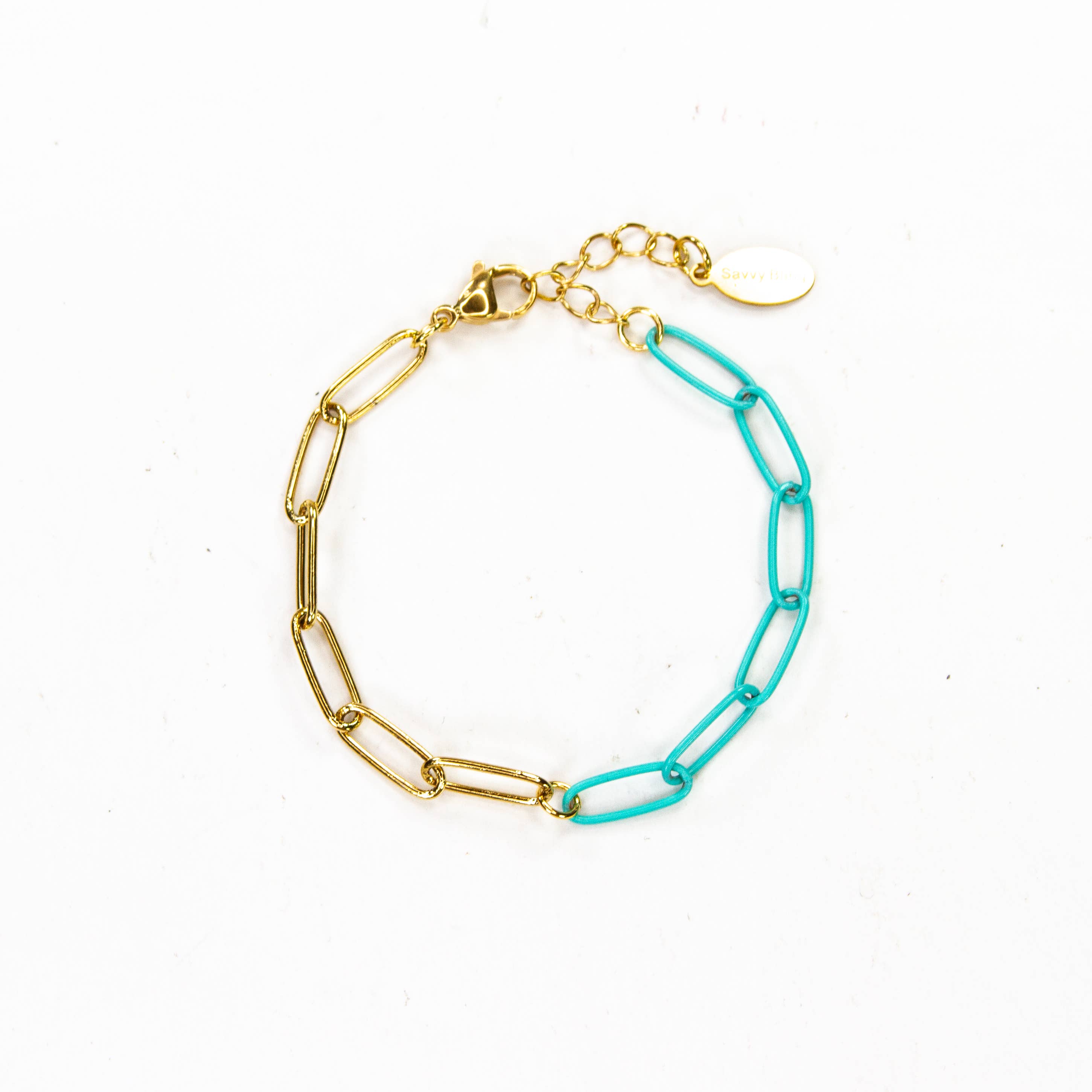 Savvy Bling - Wholesale Link & Chain Bracelet - Enamel 16+ Colors paperclip & Gold chain link bracelet22