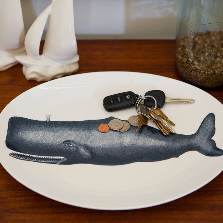Scrimshaw Oval Whale Tray Faire Com