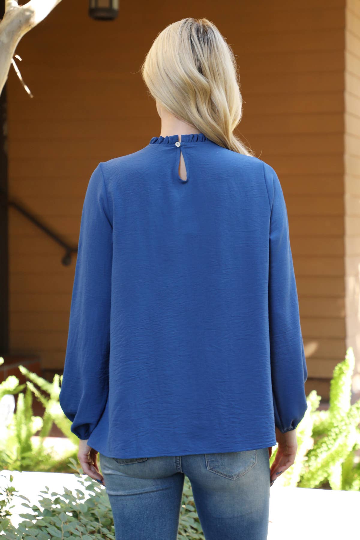 You & Me – Blusa - Mulher por atacado – YMT20087V-PUFF MANGA MESCLA TOP TECIDA DECOTE21