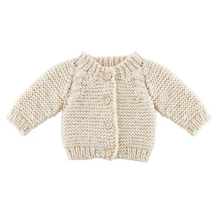Stephan Baby by Creative Brands - Wholesale Knit Sweater - Baby - Cozy Knit Sweater - Round Buttons 0-6 Mo