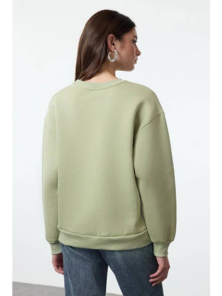 Hoxton Gal – wholesale Sweatshirt – Women's – Thick Fleece-Lined Regular Fit Crew Neck Basic Knit Sweatshirt35