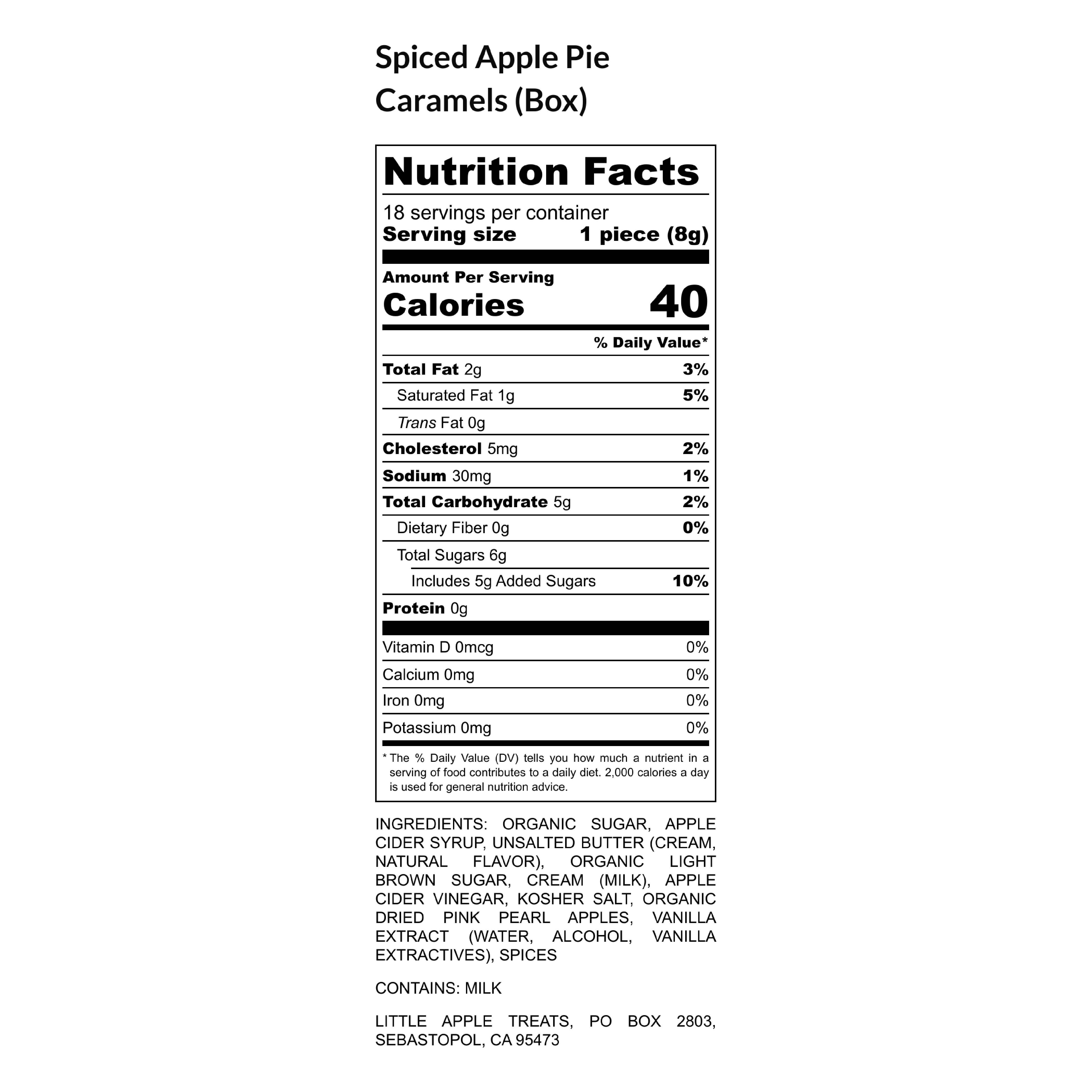 Little Apple Treats - Wholesale Caramel - Spiced Apple Pie Apple Cider Caramels Box4