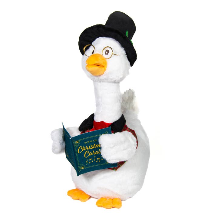 Cuddle Barn, Inc. - Wholesale Stuffed/Plush Toy - Kids & Baby - Carolin' Father Goose (Animated Singing Christmas Plush Toy)