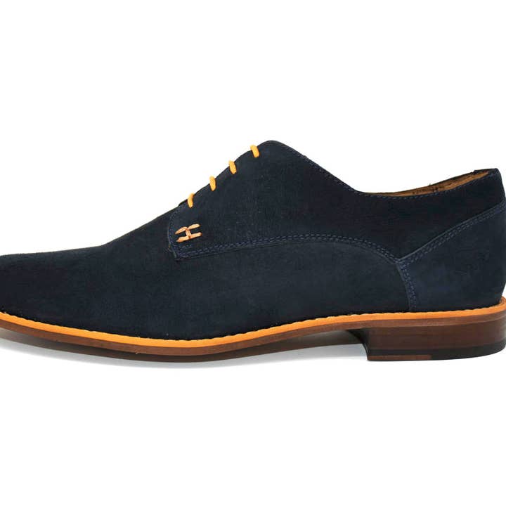 LIV'HIPP - Venta al por mayor Zapatos Derby - Hombre - CASUAL CHIC - AZUL MARINO Y NARANJA