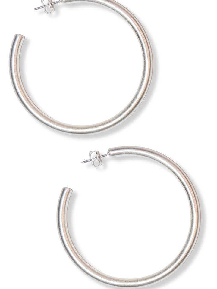 WS Phoebe Hoop Earrings- silver for wholesale by Millie B Designs