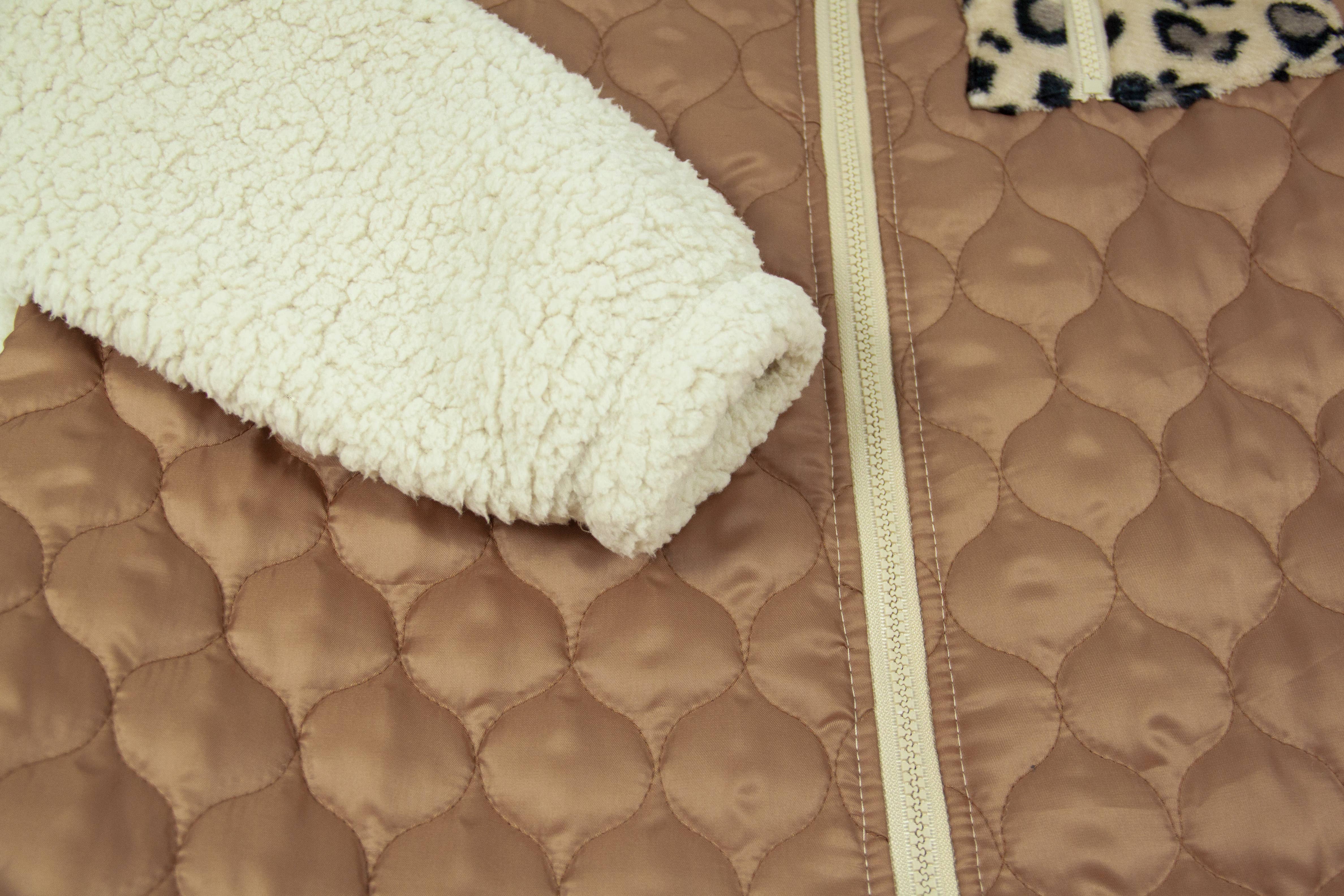 HIDDENBRAND - Wholesale Jacket - Women's - Paneled sherpa full zip jacket7