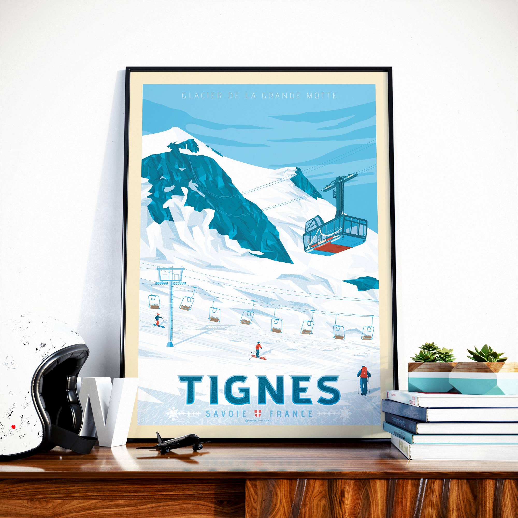 Olahoop Travel Posters - Wholesale Poster - Tignes Savoie Ski Resort Travel Poster - France