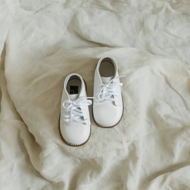 Zimmerman Shoes - Wholesale Crib Shoes - Baby - Henry First Walker - White (Leather Sole)1