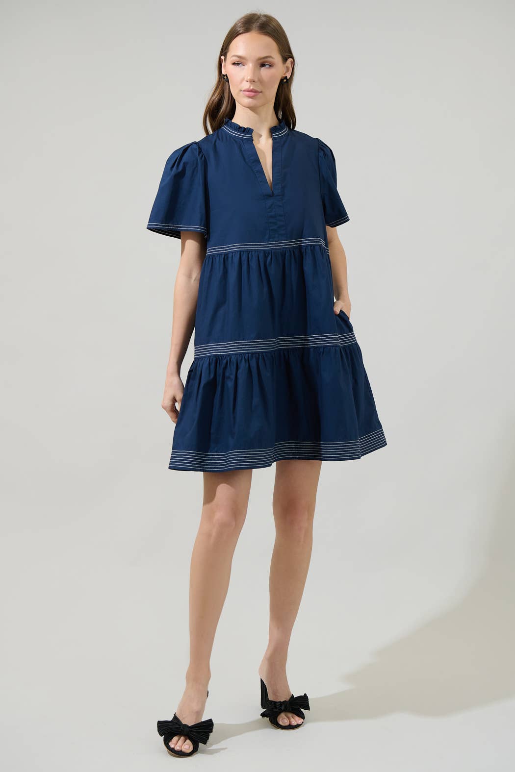 Sugarlips - Wholesale Dress – Women's - Betty Poplin Tiered Mini Dress3