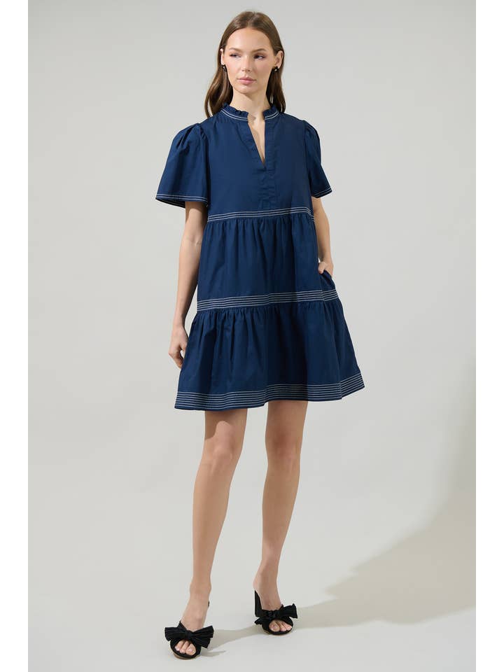 Sugarlips - Wholesale Dress – Women's - Betty Poplin Tiered Mini Dress3