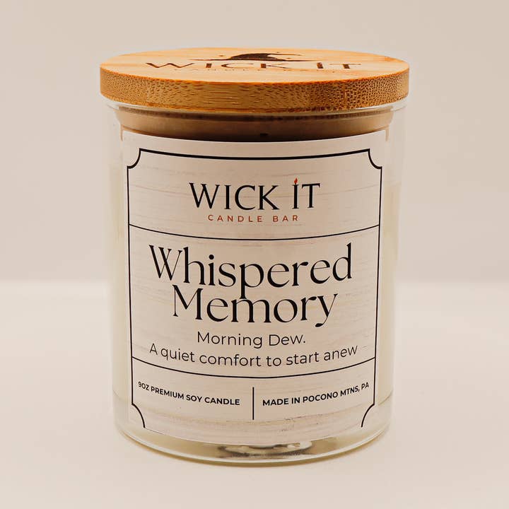 Viskat minne | 9oz sojaljus för wholesale av Wick It Candle Bar