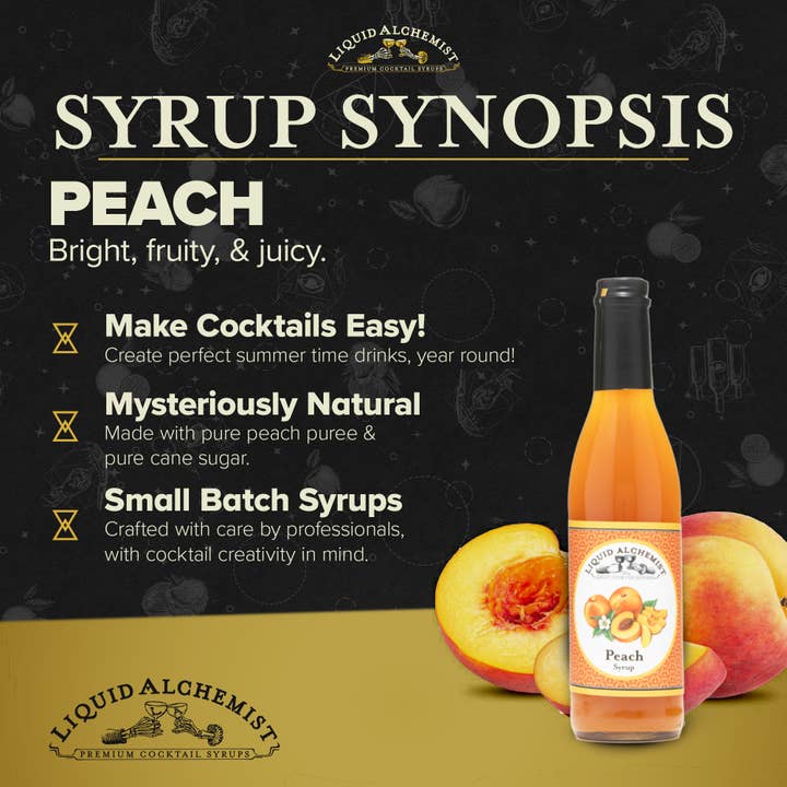 Liquid Alchemist Syrups – wholesale Cocktail mix/syrup – Peach Cocktail Syrup