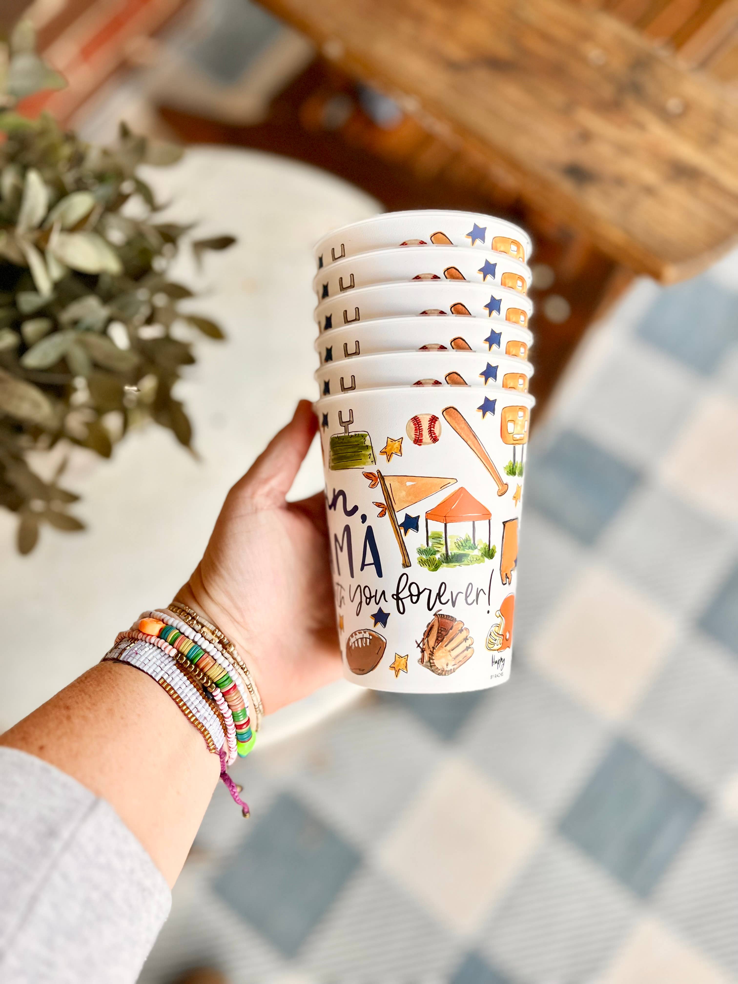 Happy By Rachel, LLC - Wholesale Drinking Glass/Cup - Auburn, AL Multi-Sport Reusable Cups, tailgating2