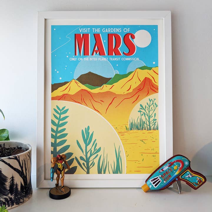 Secret Planet - Wholesale Art Print - Mars Screen Print2