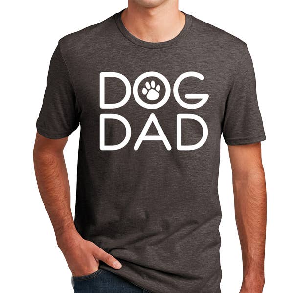Dog Dad - Dark Heathered Brown T-Shirt for wholesale by Dog Speak