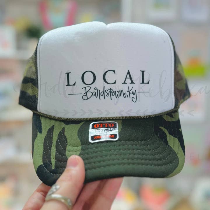 Doodles By Rebekah - Wholesale Trucker Hat - Women's - Local *Custom Town* Camo Trucker Hat0