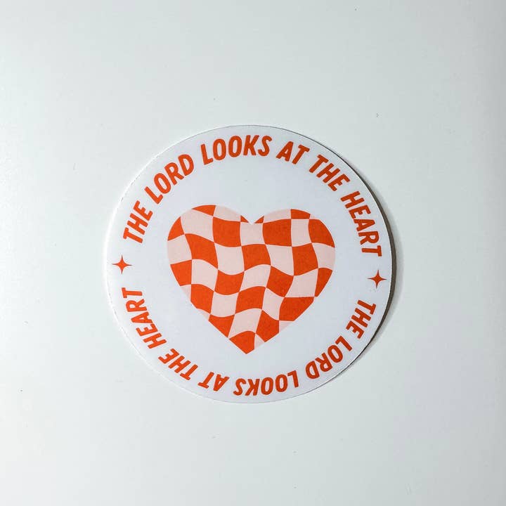 Grow in Grace - Wholesale Sticker - The Lord looks at the heart, Christian faith stickers,3