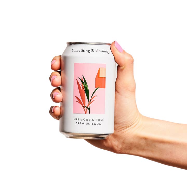 Something & Nothing - Wholesale Soda/Carbonated Drink - Hibiscus & Rose Premium Soda (Case of 12)2