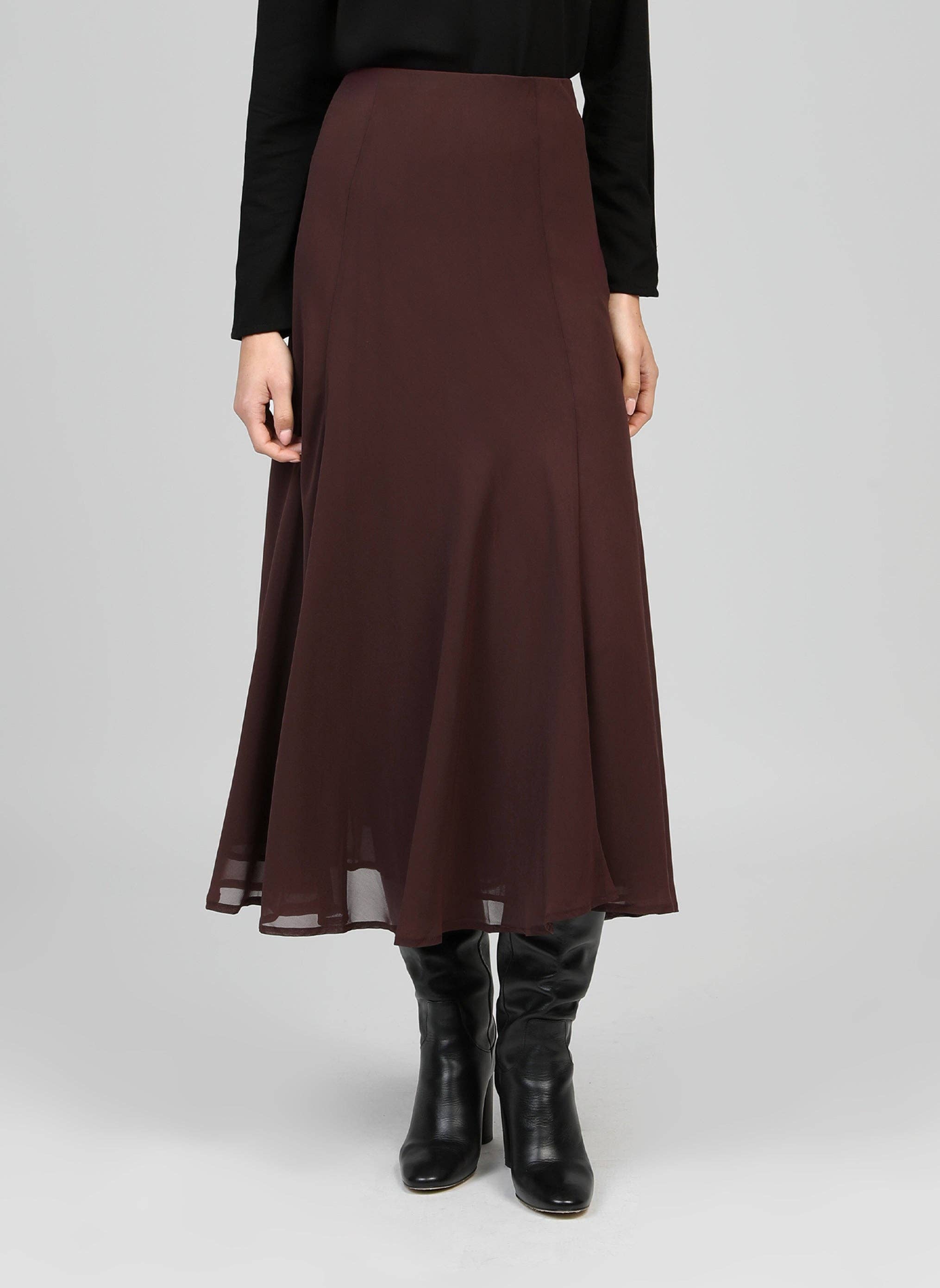 An'ge - Wholesale Skirt - Women's - LONG SKIRT JELEME chocolate2