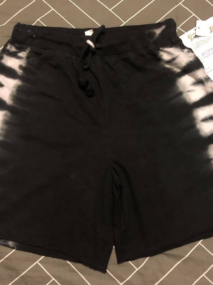 Women's French Terry Cotton Lounge Shorts Tie Dye Cut-Offs for wholesale by Good Life Apparel