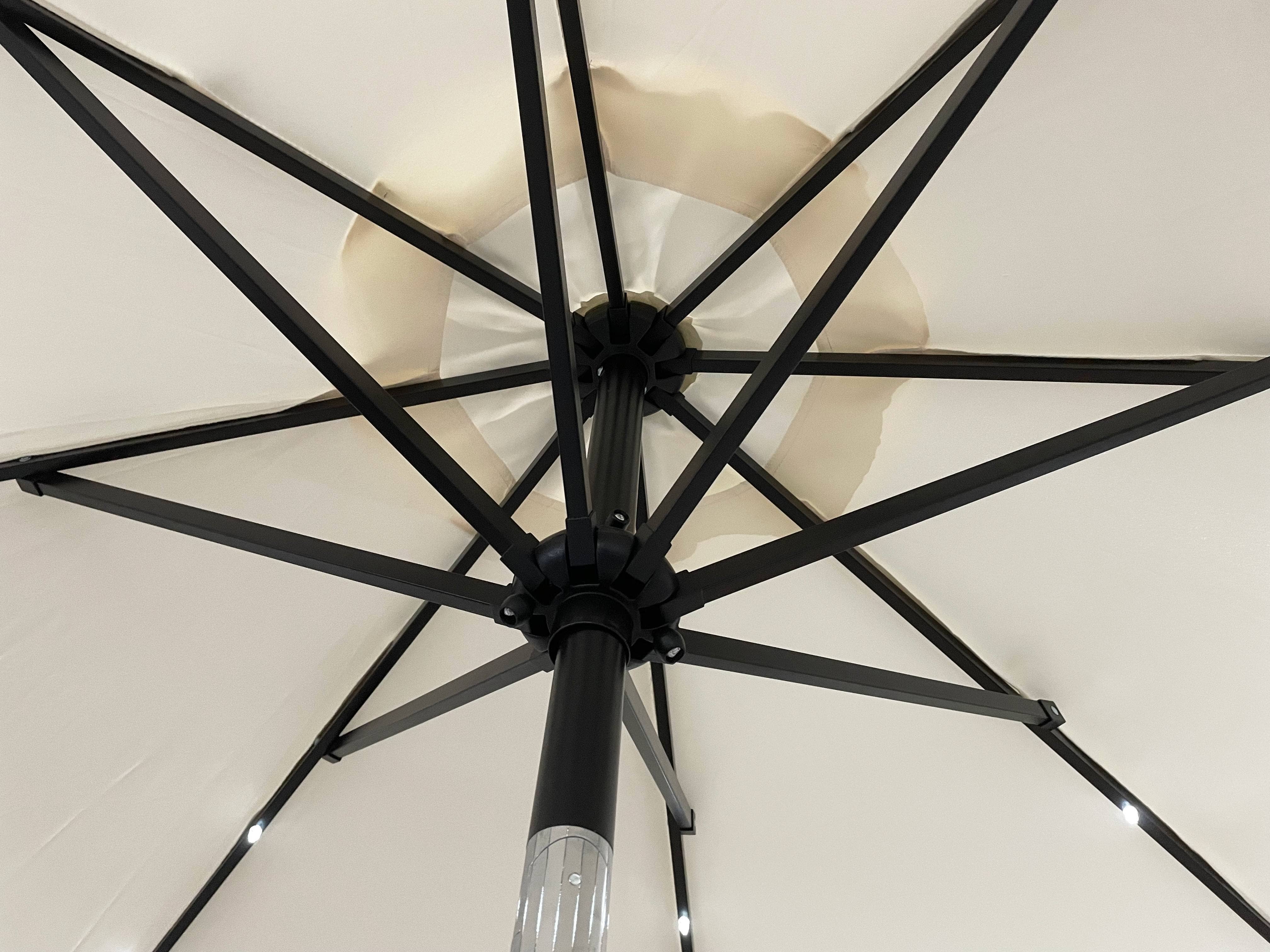 LeisureMod - Wholesale Patio Umbrella - Sierra Modern 9ft Solar LED Patio Garden Umbrella38