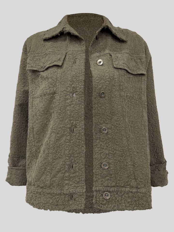 Effie Embroidered Cotton Jacket for wholesale by Gretty Zueger