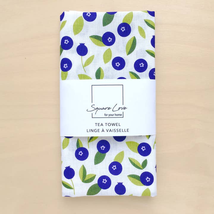Blueberry Linen Blend theedoek voor wholesale door Square Love