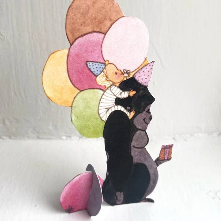 Tall Hat Tales - Wholesale Party/Paper Folding Fan - Gorilla2