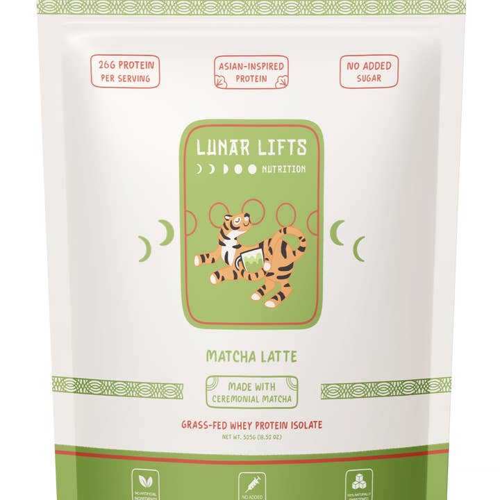 Matcha Latte - Grass-fed Whey Isolate Boba Tea Protein Powder for wholesale by Lunar Lifts Nutrition