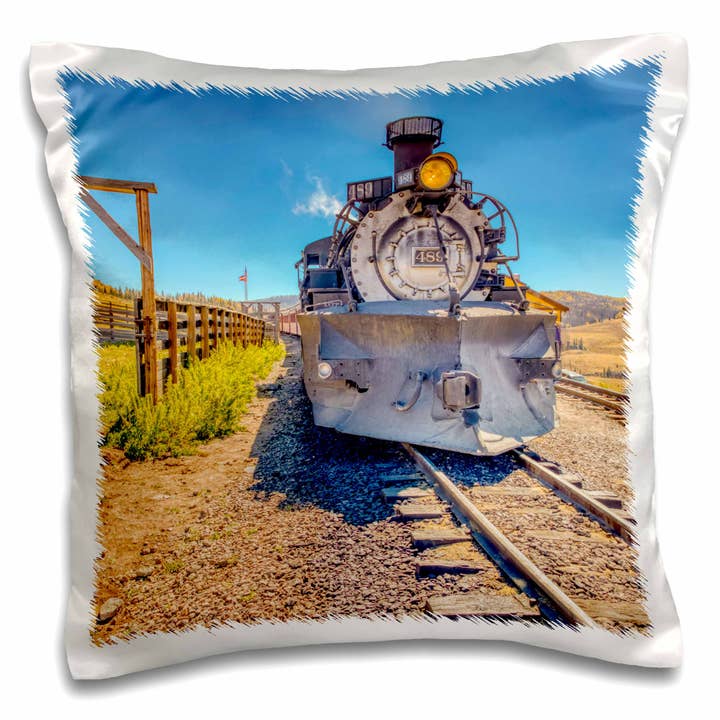 3dRose, USA, Colorado. Cumbres och Toltec Scenic Railroad-tåg., Kuddfodral för wholesale av 3dRose